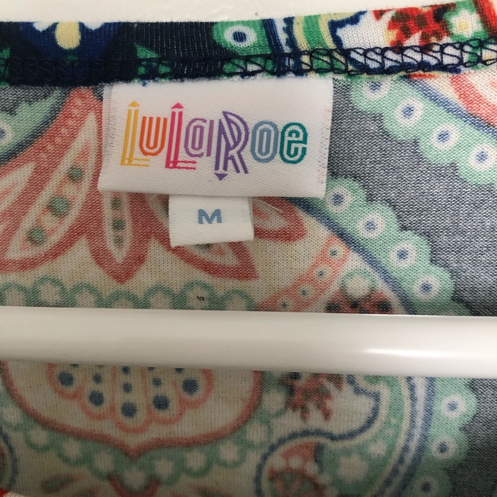 LulaRoe Julia Dress in navy and coral size Med - Picture 3 of 3